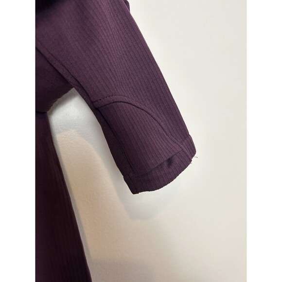 Athleta Purple Flurry Seamless Long Sleeve Henley Top Spiced Cabernet Size M - Picture 5 of 9